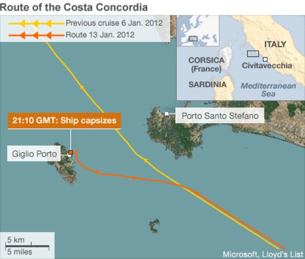 Costa Concordia Captain Blames Helmsman For Crash Bbc News