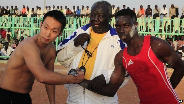 Japanese Diplomat Cum Wrestler Wows Crowds In Sudan Bbc News