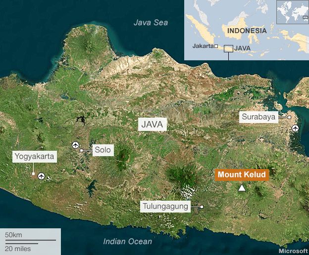 Map Of Java Volcanoes - Maps of the World