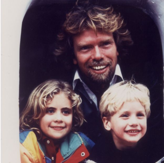 Richard Branson and children