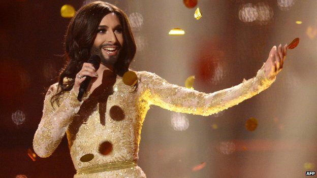 Eurovision's 'bearded lady' winner divides Russia - BBC News