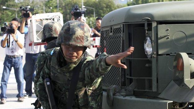 Тайский солдат в Бангкоке, 22 мая
