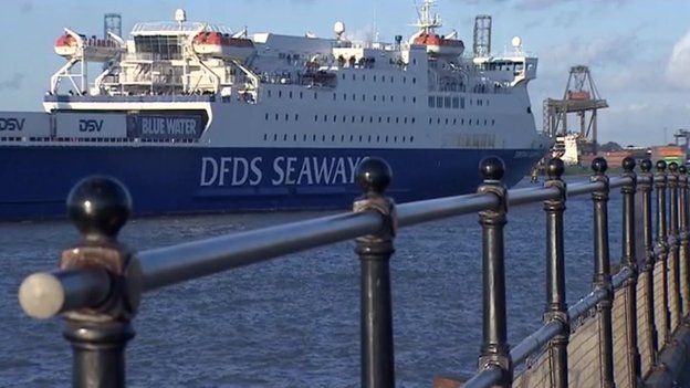 DFDS Harwich to Esbjerg ferry route's final journey - BBC News