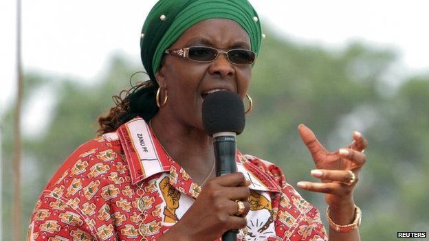 Grace Mugabe, en un mitin en Chinhoyi en octubre de 2014.