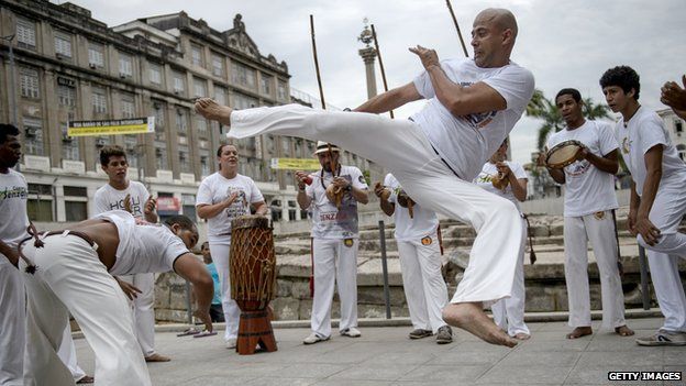 Players of Capoeira in Brazil