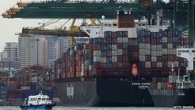 Singapore container shipping port