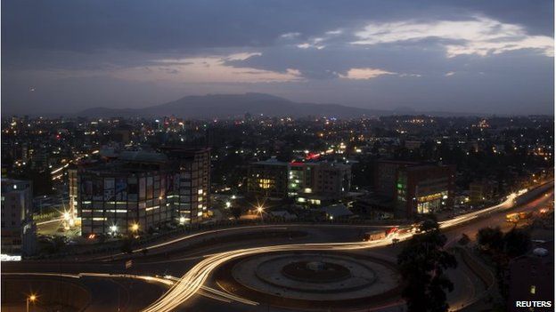 A general view shows part of the capital Addis Ababa on 17 May.