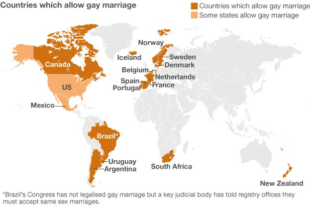 Map of gay marriage