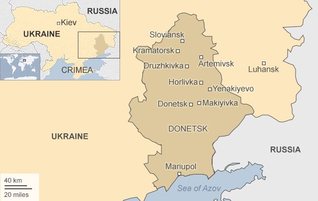 East Ukraine map