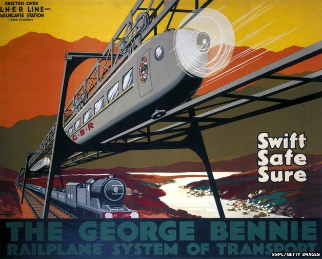 Bennie Railplane poster