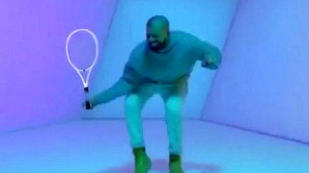 Meme of Drake with tennis racket