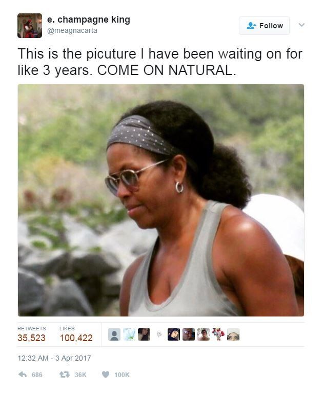 Recently this image of Michelle Obama went viral among members of the natural hair community on Twitter