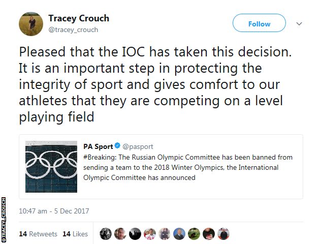 Tracey Crouch tweet