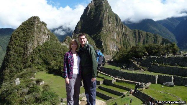 Rochelle Harris and boyfriend James in Peru