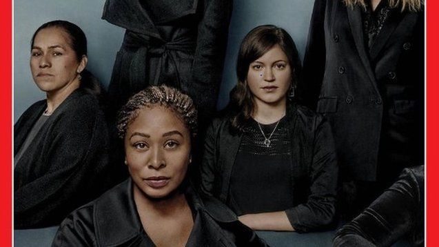 Time magazine cover honouring "The Silence Breakers" as collective Person of the Year