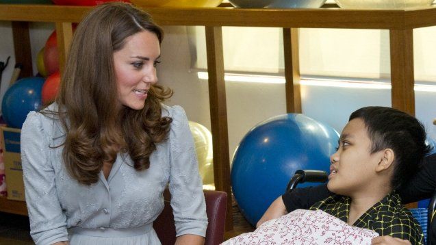 The Duchess of Cambridge meets leukaemia patient Zakwan Anuar