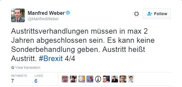 Manfred Weber tweet