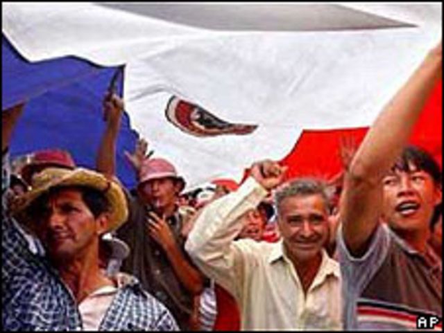 Campesinos paraguayos protestan (imagen de archivo)