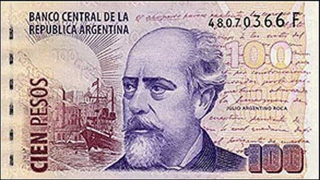 Billete de 100 pesos argentinos