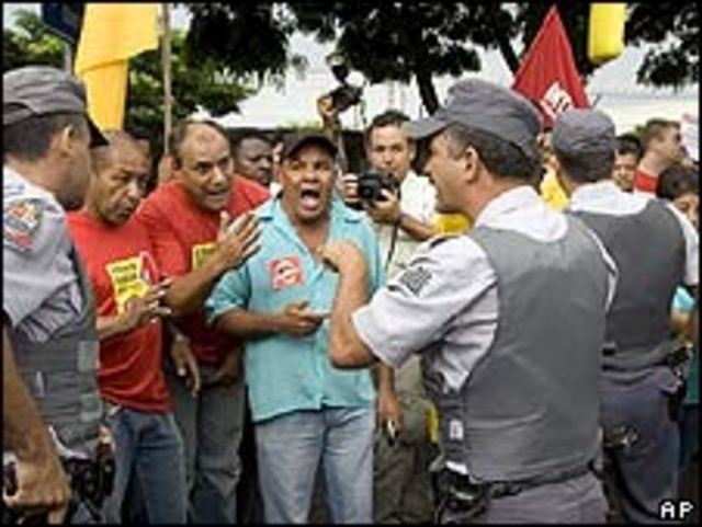 Protesta en Brasil por desempleo