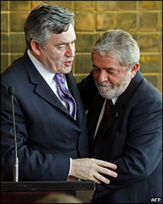 Brown y Lula en Brasil.