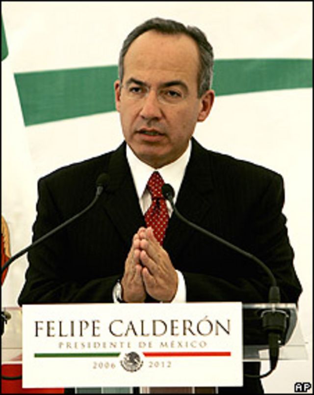 El presidente mexicano, Felipe Calderón