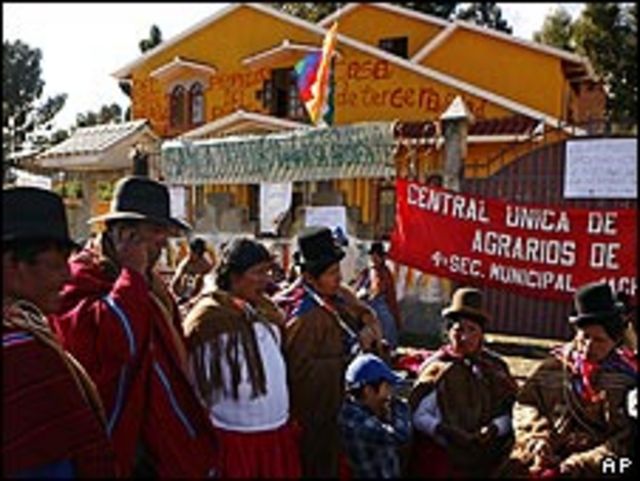 simpatizantes bolivianos.