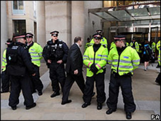 Operativo de seguridad durante la Cumbre del G-20 en Londres