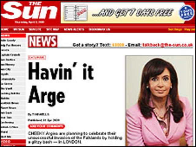 Fragmento de versión en línea del artículo de The Sun