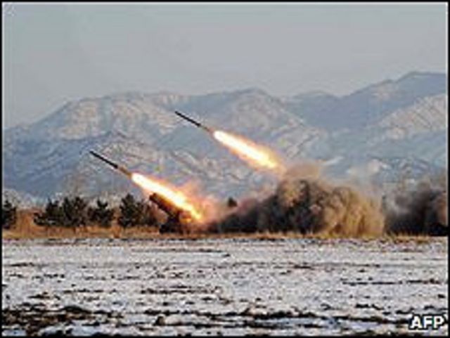Imagen sin fecha de prueba de misil de Corea del Norte.
