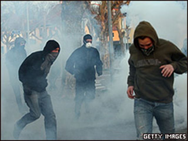 Protestas contra la OTAN en Estrasburgo, Francia (Foto: 02/04/2009)