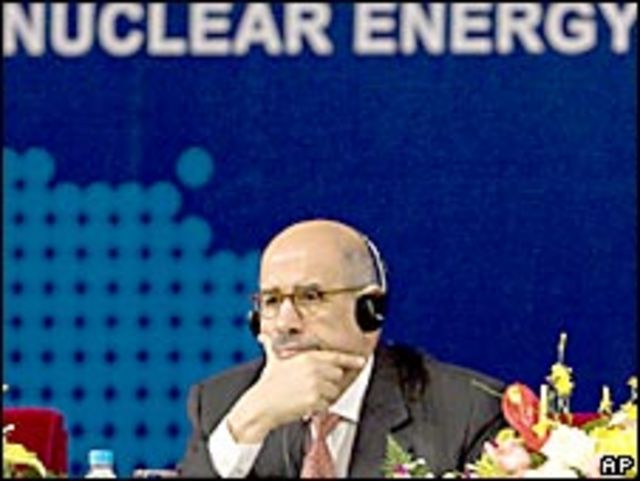 Mohamed ElBaradei, jefe de la agencia nuclear de la ONU.