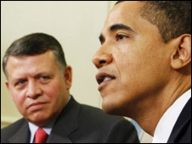 El rey Abdalá de Jordania con el presidente de EE.UU., Barack Obama