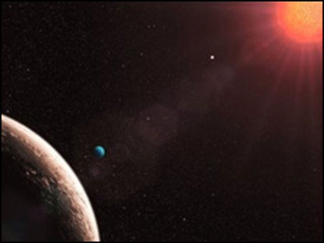 Recretación artísitica de Gliese 581 E