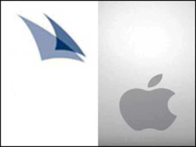 Logos del Credit Suisse y Apple