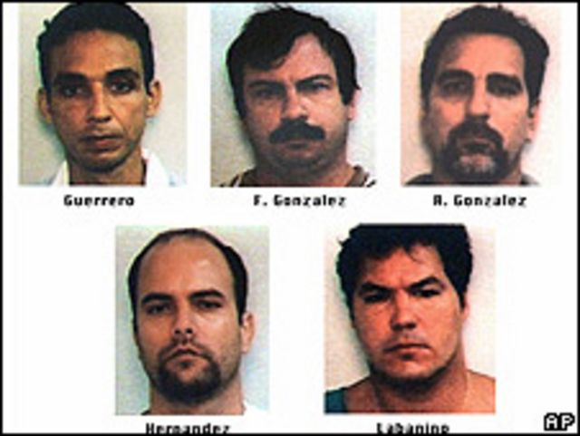 Los cinco agentes cubanos.