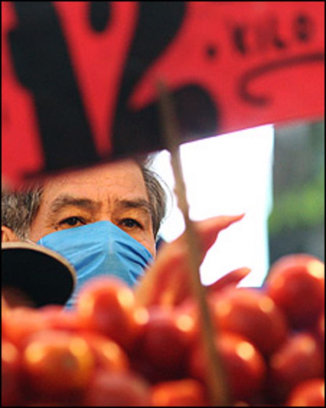 Vendedor en un mercado de Ciudad de México
