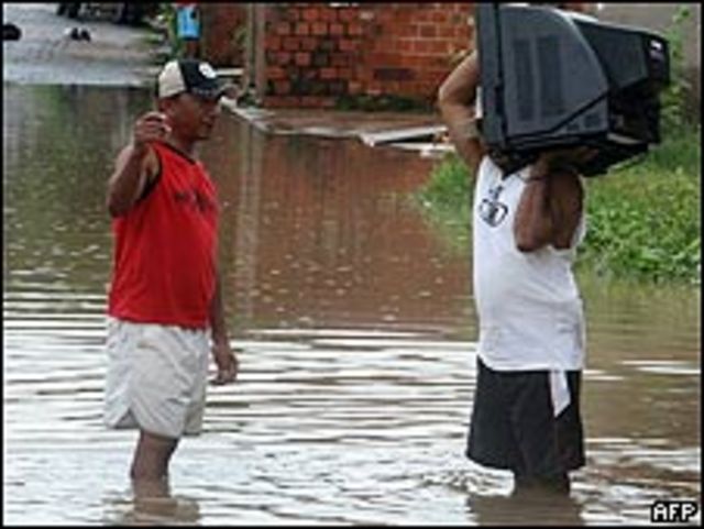 Damnificados por las lluvias en el norte de Brasil