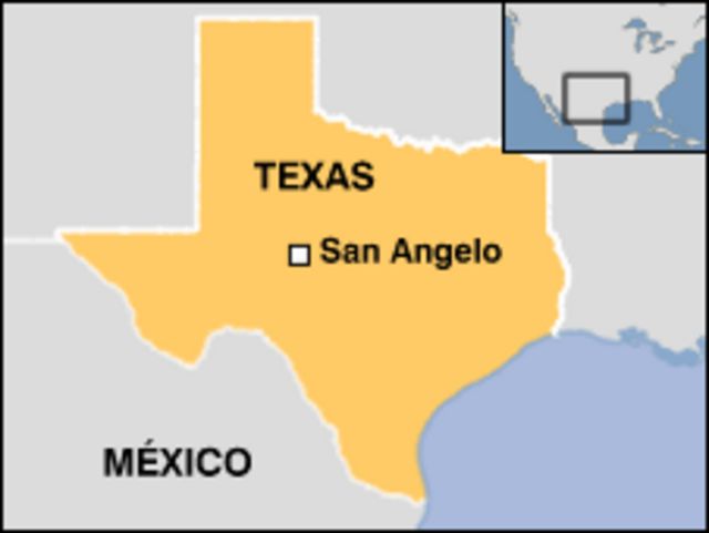 Mapa de San Angelo, Texas