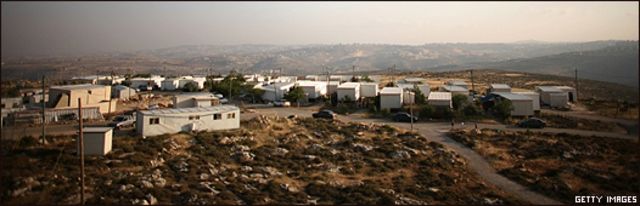 Vista general de asentamientos judíos en Migron, en el noreste de Cisjordania.