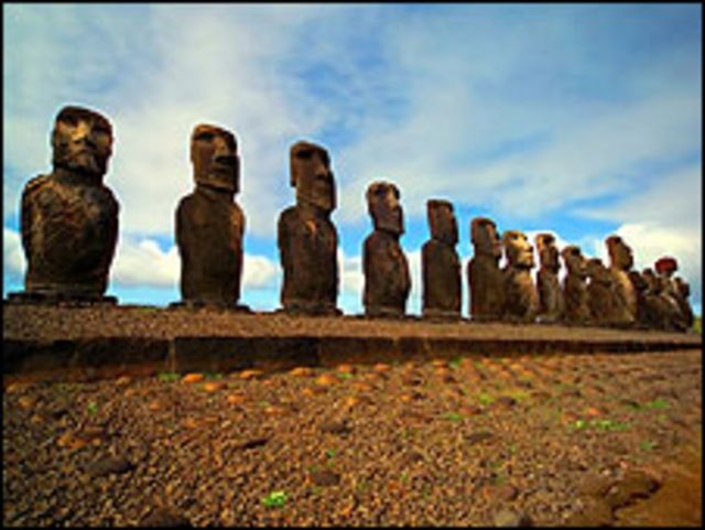 Estatuas en la Isla de Pascua