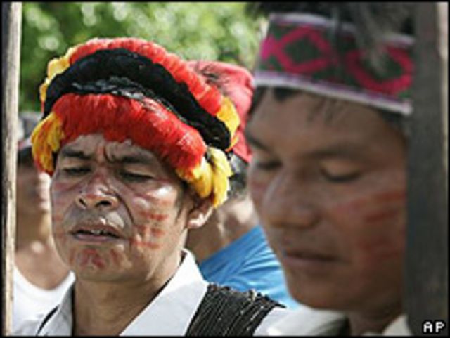 Indígenas nativos de Perú.