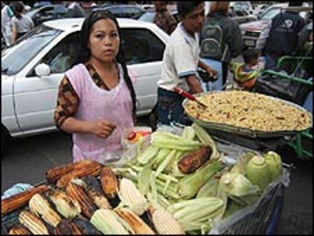 Vendedora ambulante en México