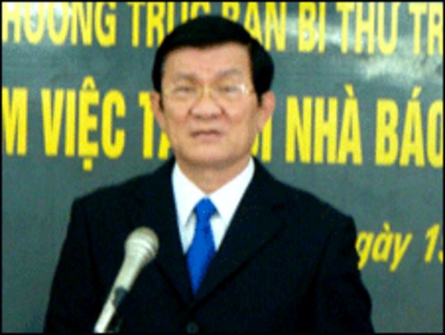 Lãnh đạo Đảng, ông Trương Tấn Sang-hình từ trang VietnamNet