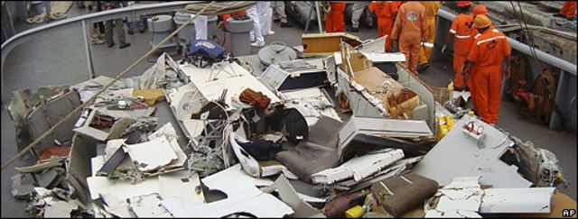 Partes recuperadas del vuelo AF 447 de Air France