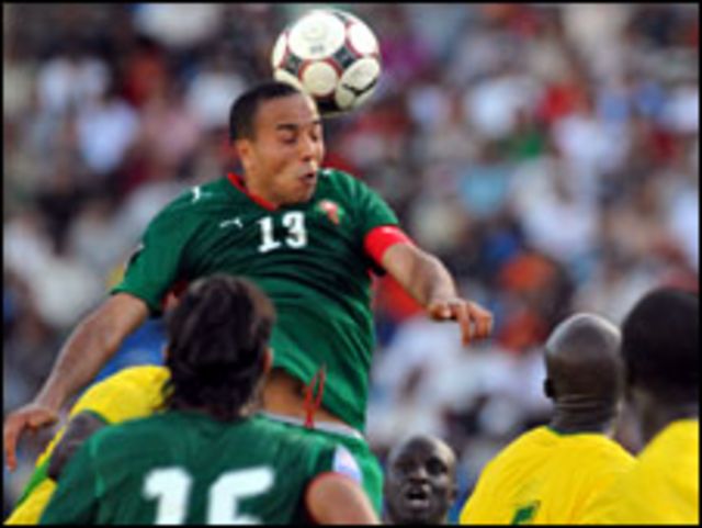لقطة من مباراة المغرب
