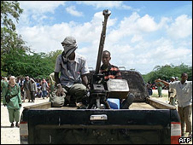 Rebeldes islámicos en Mogadiscio el 22 de junio.