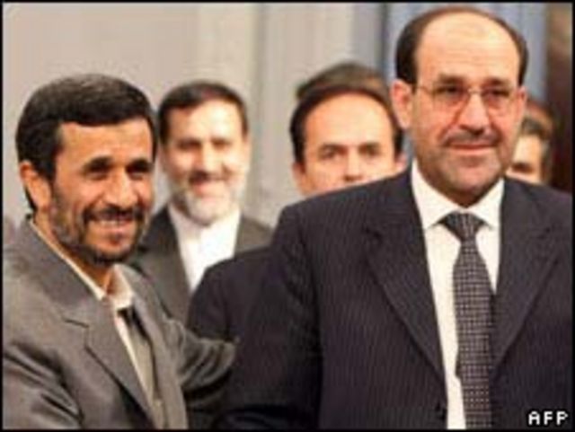 Mahmoud Ahmadinejad y Nouri al-Maliki