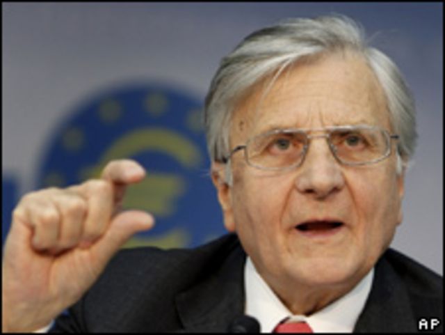 Jean-Claude Trichet, presidente del Banco Central Europeo (foto de archivo)