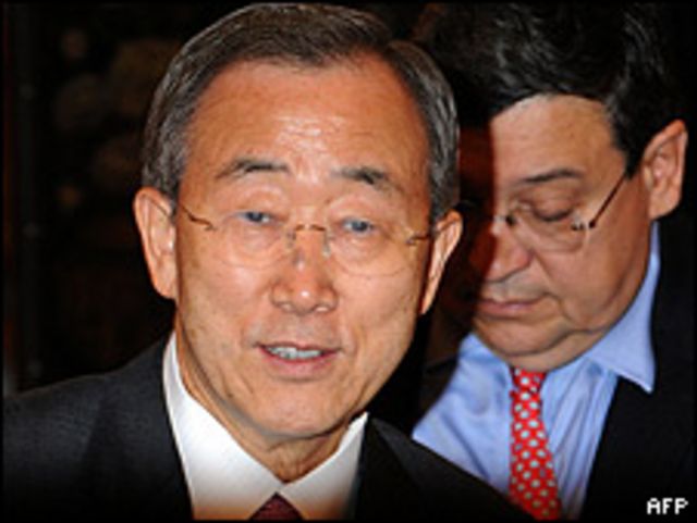 Ban Ki Moon antes de partir haciai Birmania